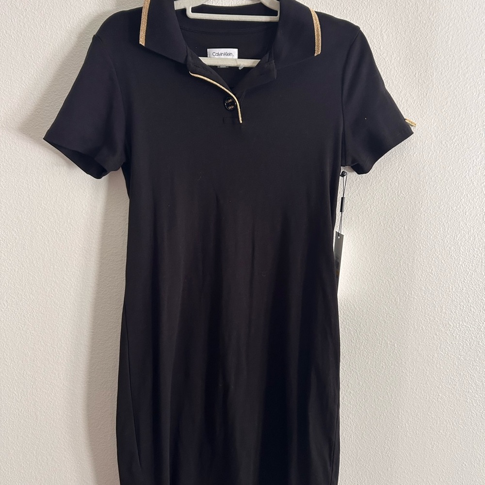 Calvin Klein size medium black cotton dress